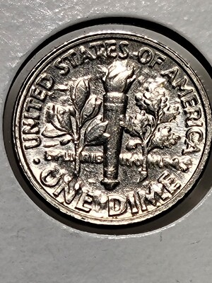 1988 dime double strike error showing overlapping second impression on the coin surface
